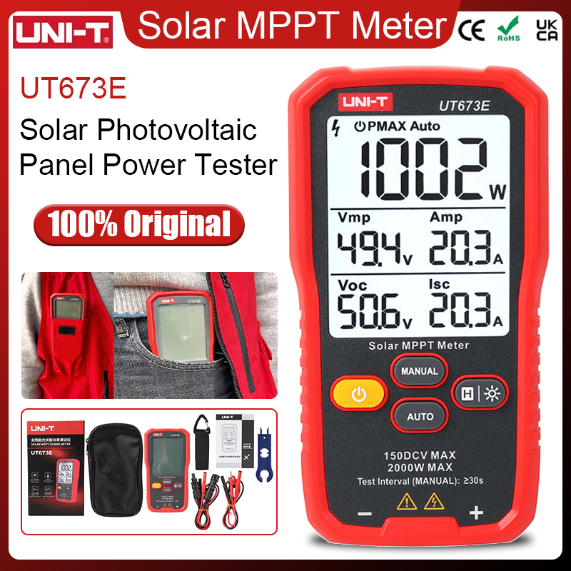 Energy Monitor Meter - Medidor Solar MPPT UNI-T UT673E 60-2000W,