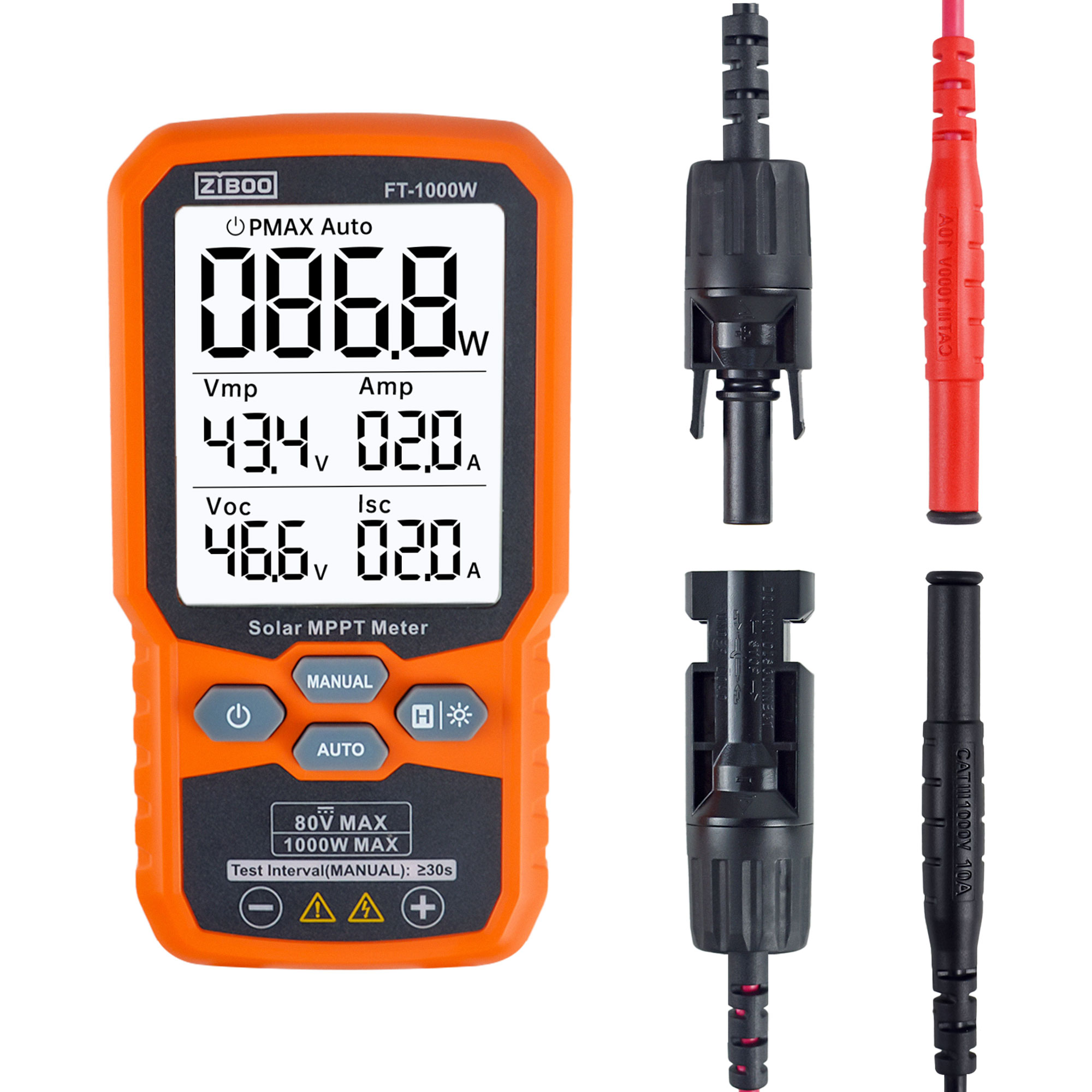 Energy Monitor Meter - Ziboo FT-1000W medidor solar mppt multímetro